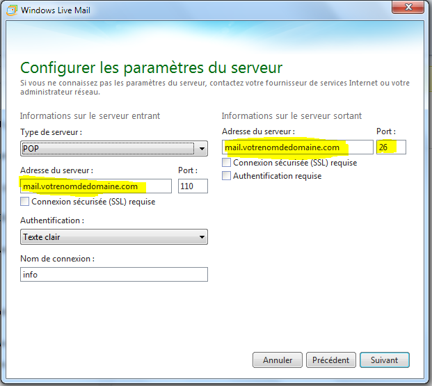 Messagerie windows live 3