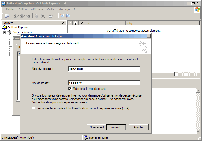 messagerie outlook express  6